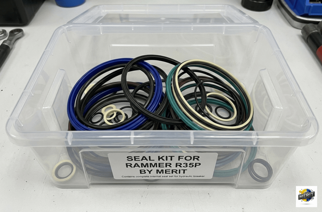 172131 Комплект уплотнений для гидравлического молота Rammer R35P 2 172131 Seal Kit for Rammer R35P Hydraulic Breaker MERIT
