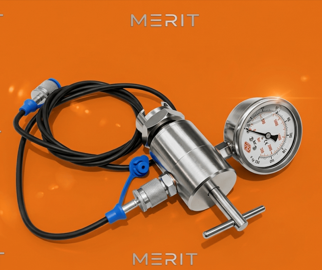 Merit Nitrogen Gas Charging Kit for Epiroc, Krupp, CP & Atlas Copco Hydraulic Breakers 