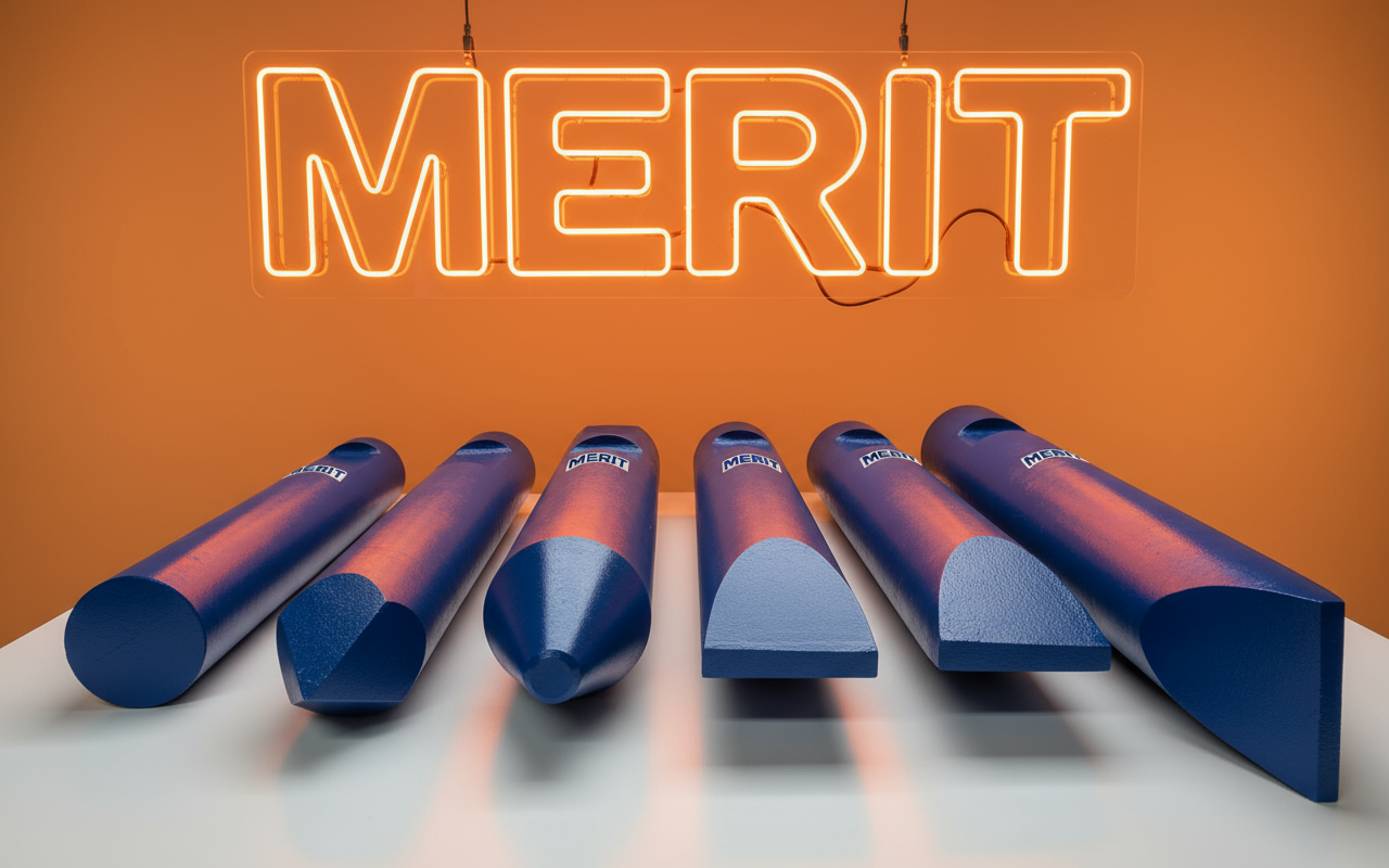 Grot (Szpicak) MERIT do młota Krupp HM1500CS | Wytrzymałość klasy Premium